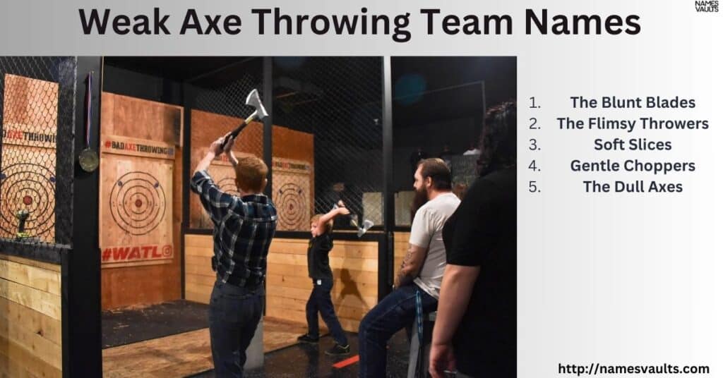 Weak Axe Throwing Team Names